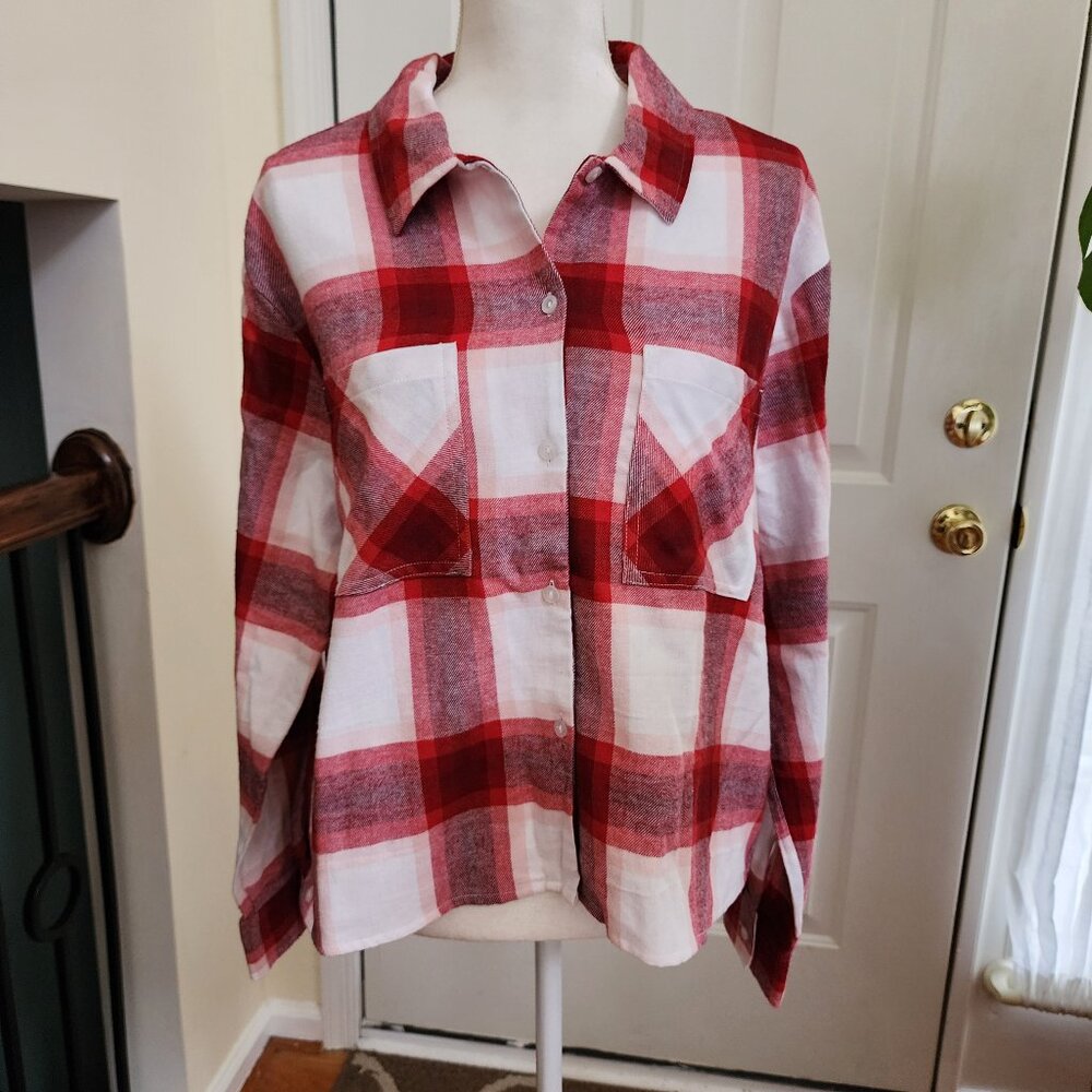 NWT Marc New York Jeans Red White Open Plaid